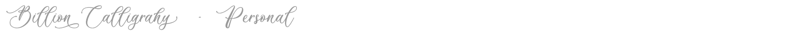 Billion Calligraphy font preview